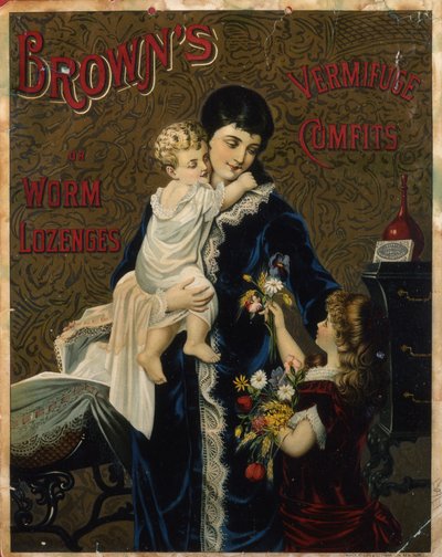 Browns Vermifuge Comfits oder Wurmpastillen von American School